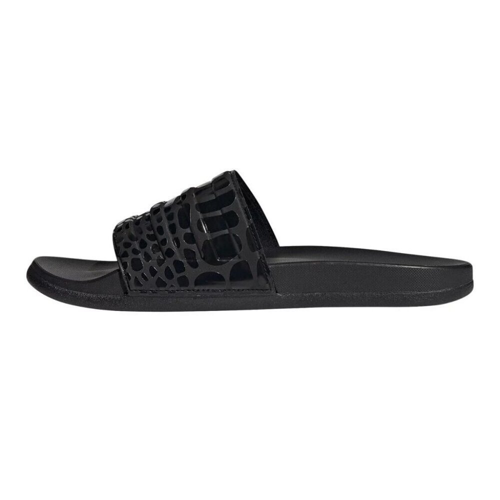 Adidas Adilette Comfort Slides Cloudfoam Sandals Black Women's Size 6 NWT - Picture 8 of 10